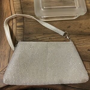 Silver sparkly purse